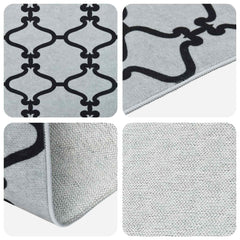 vidaXL Rug Runner ORIZ 1150 gsm Grey Mesh Pattern 3