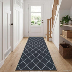 Rug Runner ORIZ Black diamond pattern