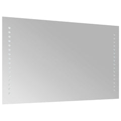 vidaXL LED Bathroom Mirror Transparent 50 x 30 cm Tempered Glass 4