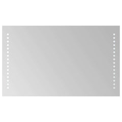 LED Bathroom Mirror Transparent Tempered Glass 50 cm 30 cm
