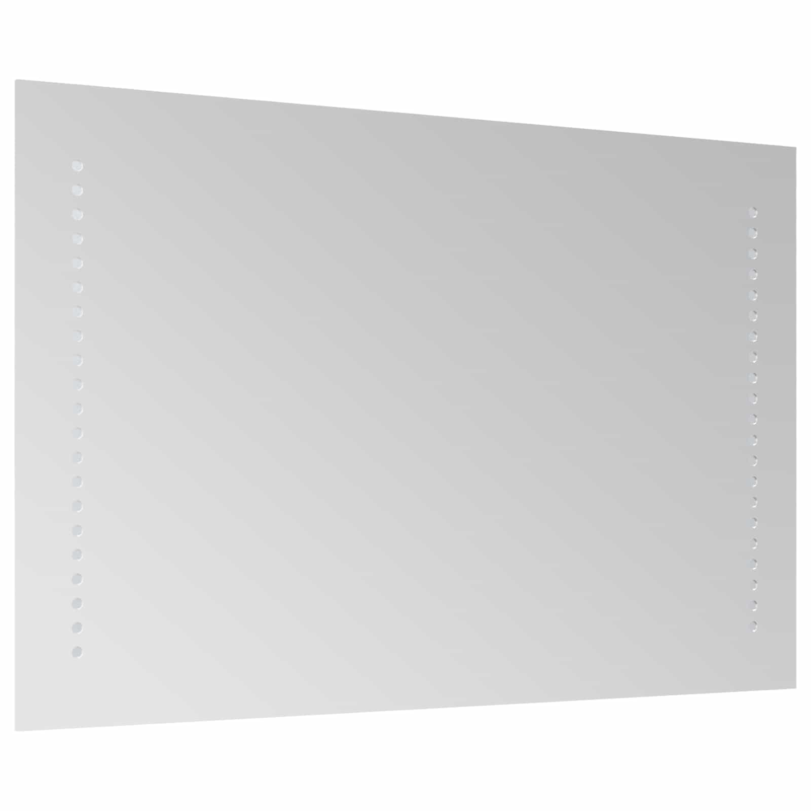 vidaXL LED Bathroom Mirror Transparent 60 x 40 cm Tempered Glass 4