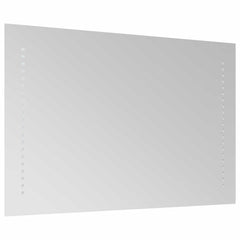 vidaXL LED Bathroom Mirror Transparent 60 x 40 cm Tempered Glass 4