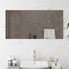 vidaXL LED Bathroom Mirror Transparent Tempered Glass