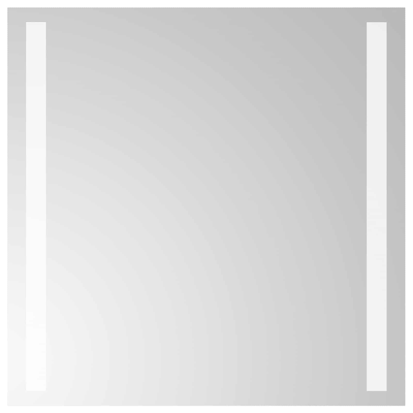 vidaXL LED Bathroom Mirror Transparent 40 x 40 cm Tempered Glass 2