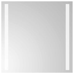 vidaXL LED Bathroom Mirror Transparent 40 x 40 cm Tempered Glass 2