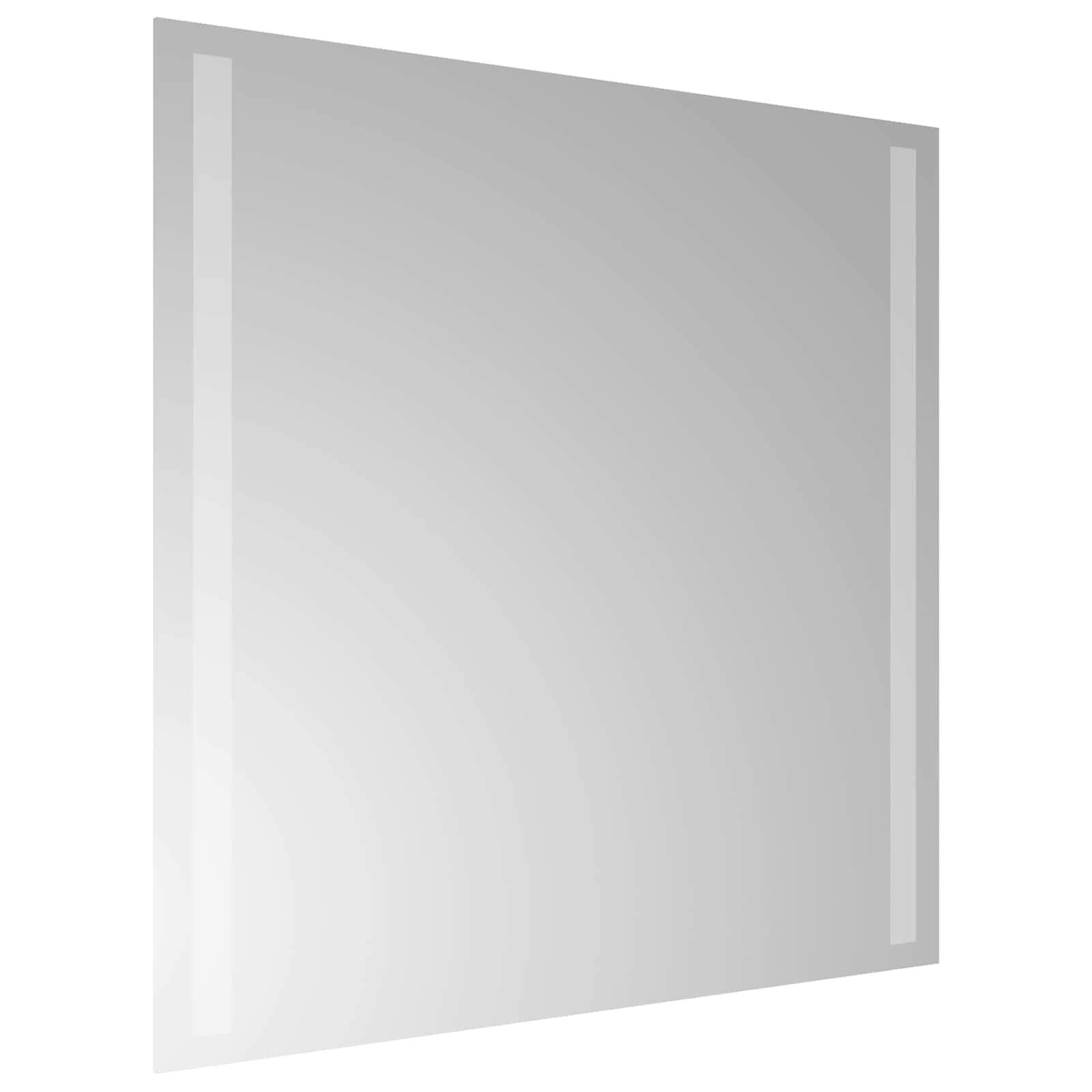vidaXL LED Bathroom Mirror Transparent 50 x 50 cm Tempered Glass 4