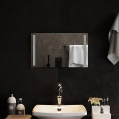vidaXL LED Bathroom Mirror Transparent 50 x 30 cm Tempered Glass 1