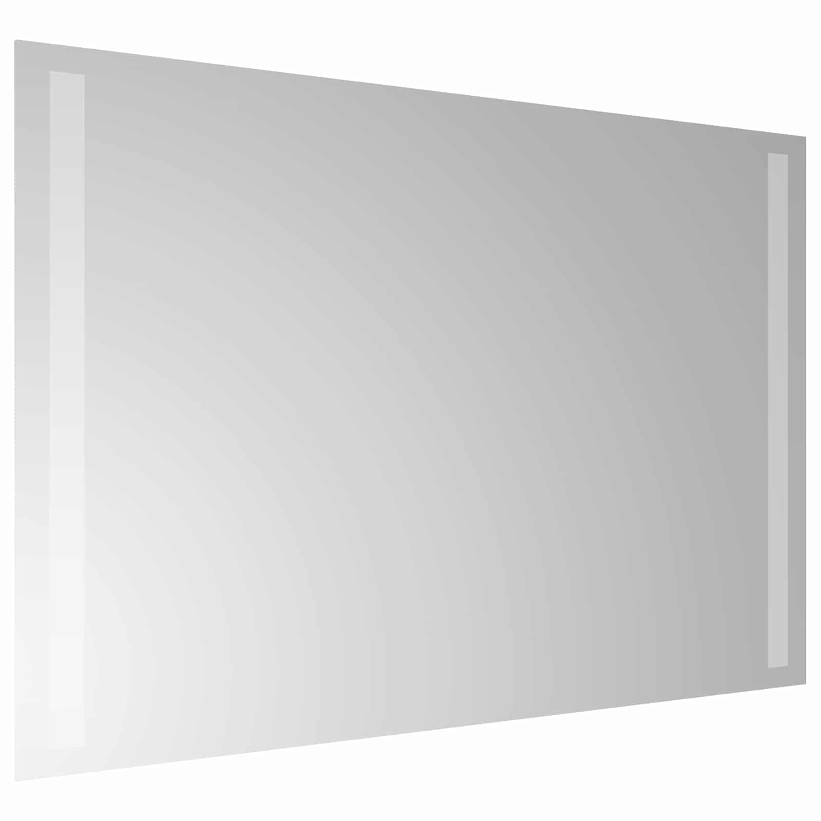 vidaXL LED Bathroom Mirror Transparent 60 x 40 cm Tempered Glass 4