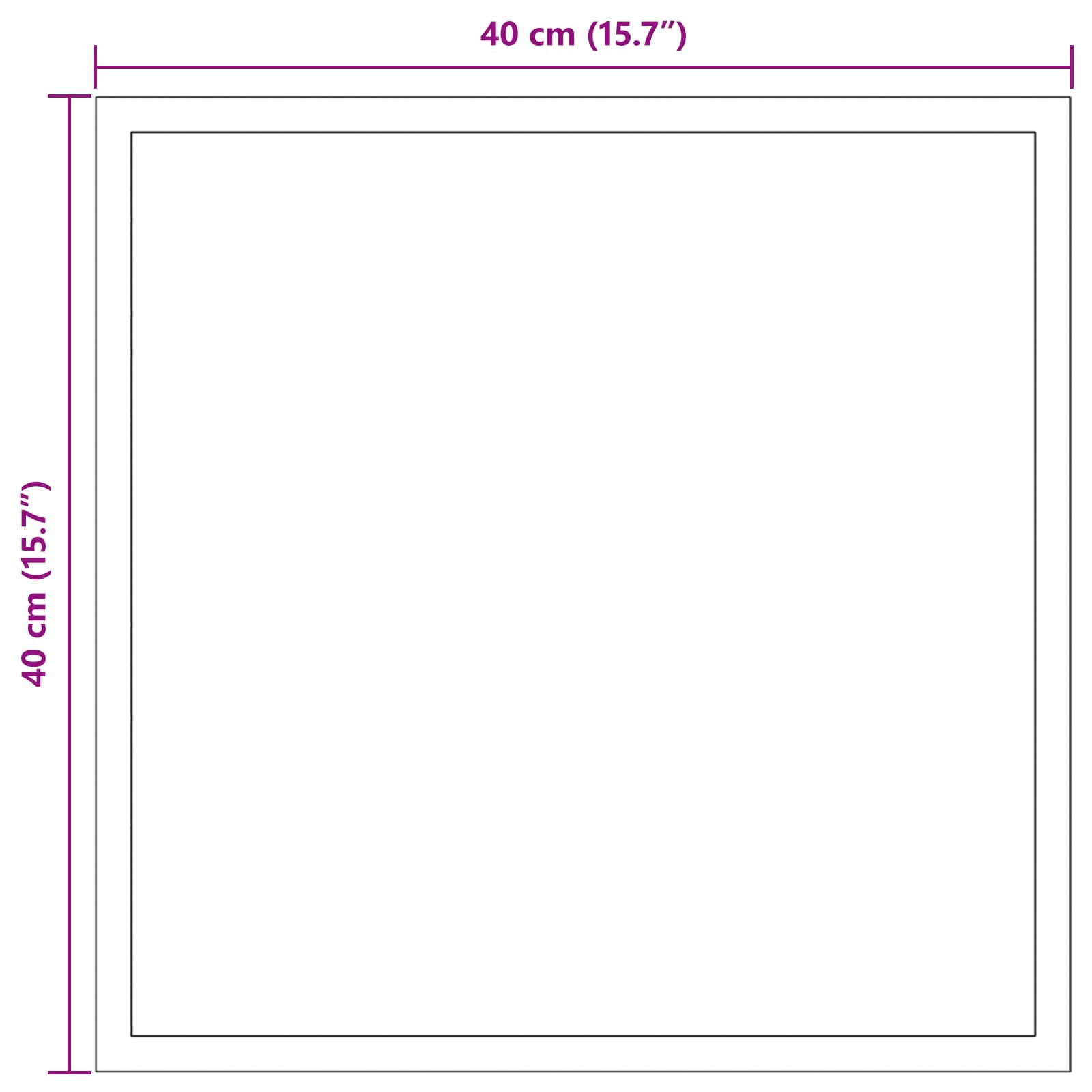 vidaXL LED Bathroom Mirror Transparent 40 x 40 cm Tempered Glass 5