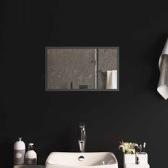 vidaXL LED Bathroom Mirror Transparent 50 x 30 cm Tempered Glass 1