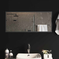 vidaXL LED Bathroom Mirror Transparent Tempered Glass