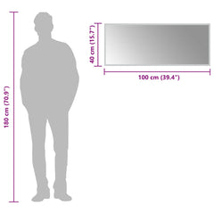 vidaXL LED Bathroom Mirror Transparent 100 x 40 cm Tempered Glass 6