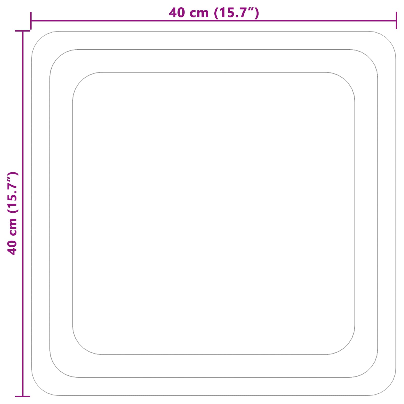 vidaXL LED Bathroom Mirror Transparent 40 x 40 cm Tempered Glass 5