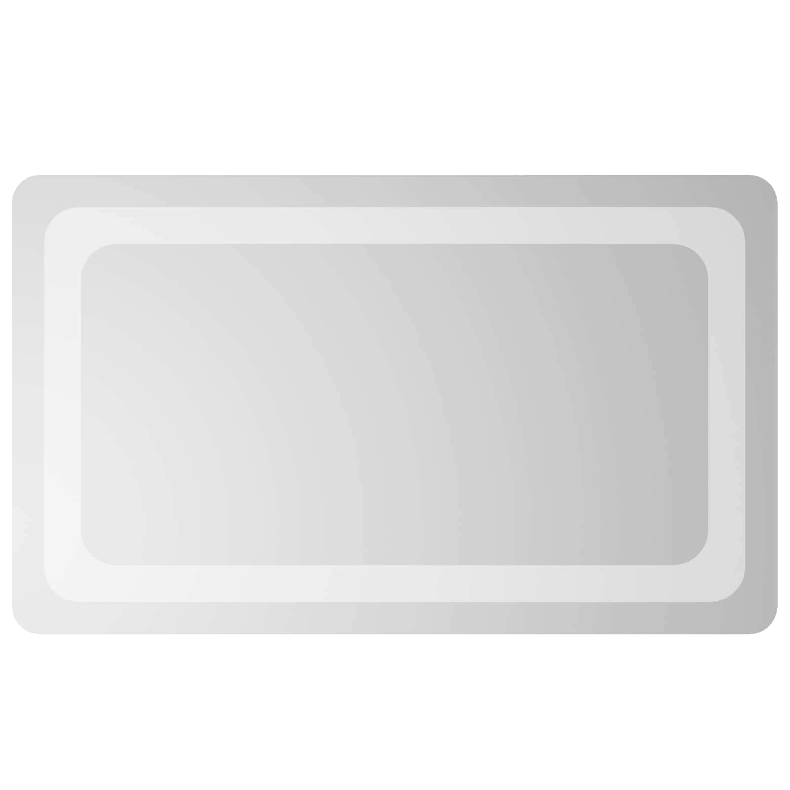 vidaXL LED Bathroom Mirror Transparent 50 x 30 cm Tempered Glass 2