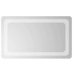 vidaXL LED Bathroom Mirror Transparent 50 x 30 cm Tempered Glass 2