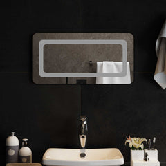 vidaXL LED Bathroom Mirror Transparent 60 x 30 cm Tempered Glass 1