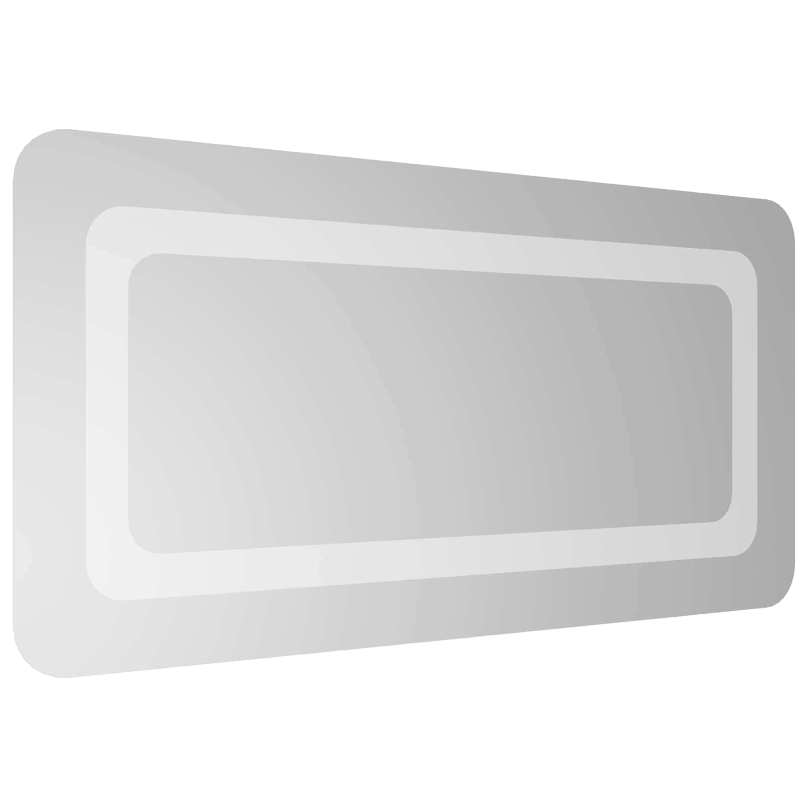 vidaXL LED Bathroom Mirror Transparent 60 x 30 cm Tempered Glass 4