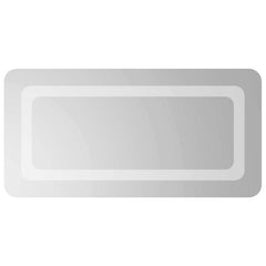 vidaXL LED Bathroom Mirror Transparent 60 x 30 cm Tempered Glass 2