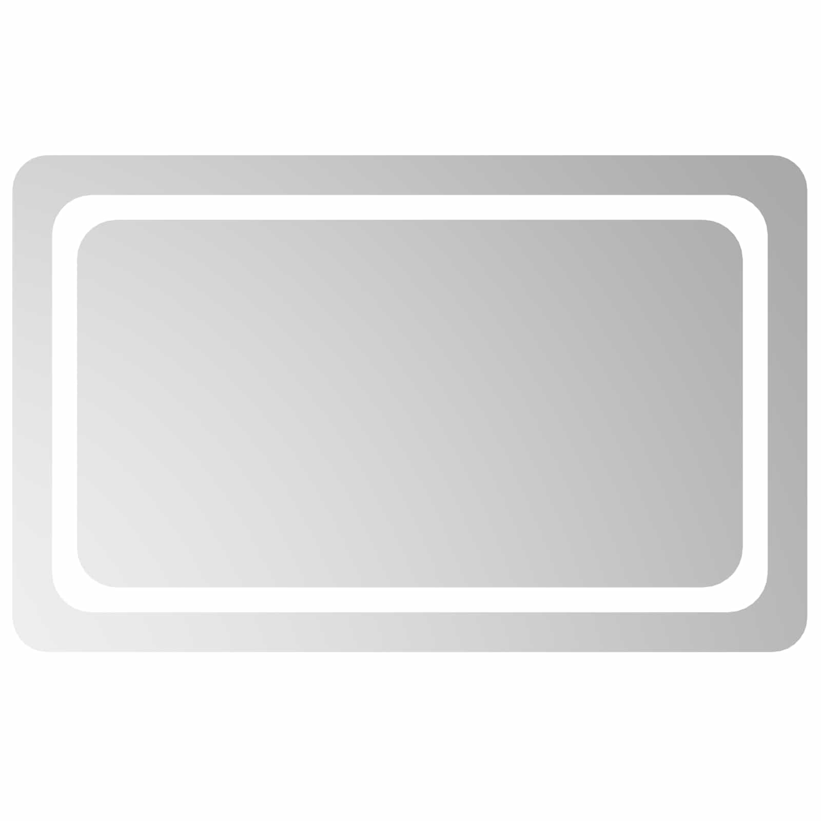 vidaXL LED Bathroom Mirror Transparent 80 x 50 cm Tempered Glass 2