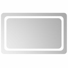 vidaXL LED Bathroom Mirror Transparent 80 x 50 cm Tempered Glass 2