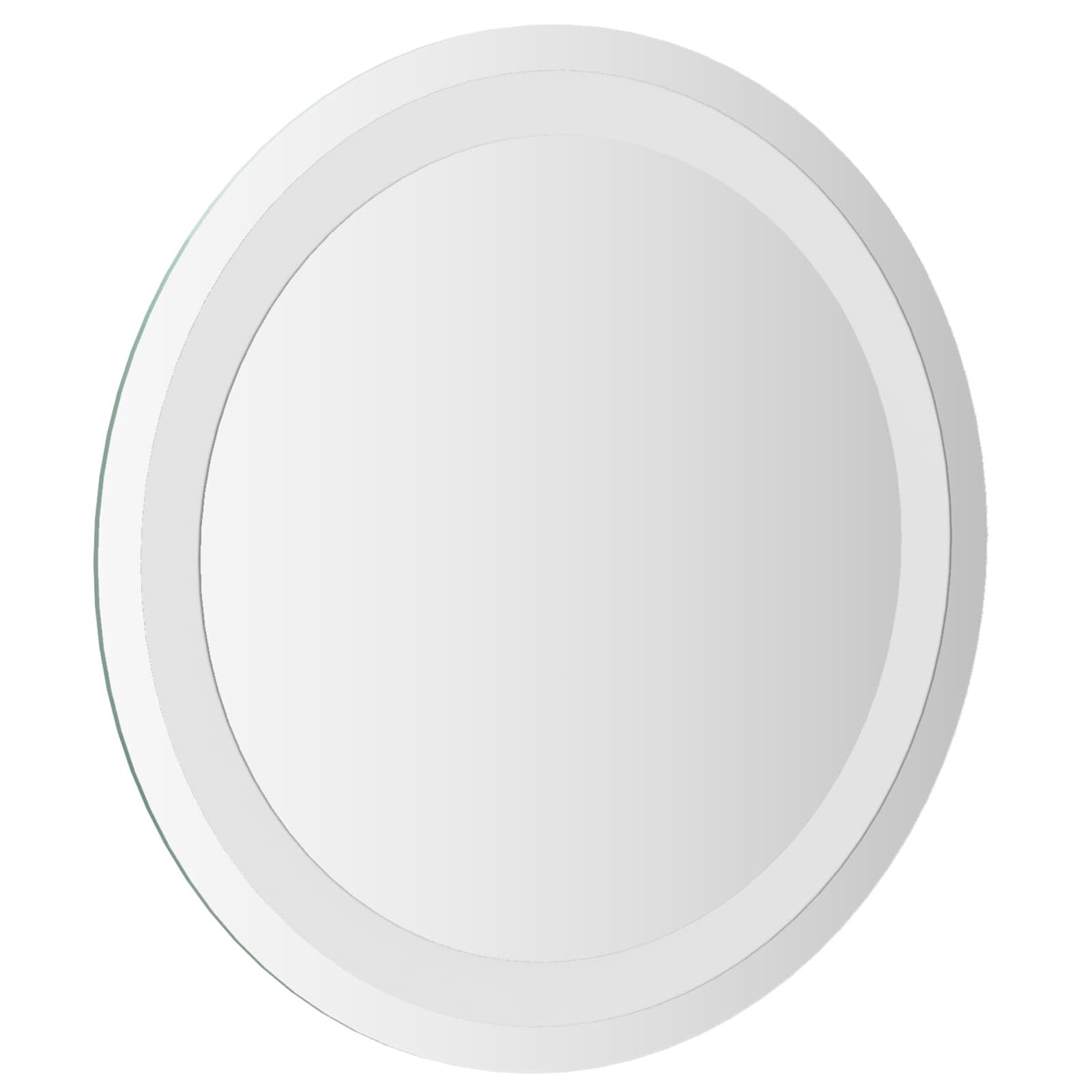 vidaXL LED Bathroom Mirror Transparent Ø 40 cm Tempered Glass 5