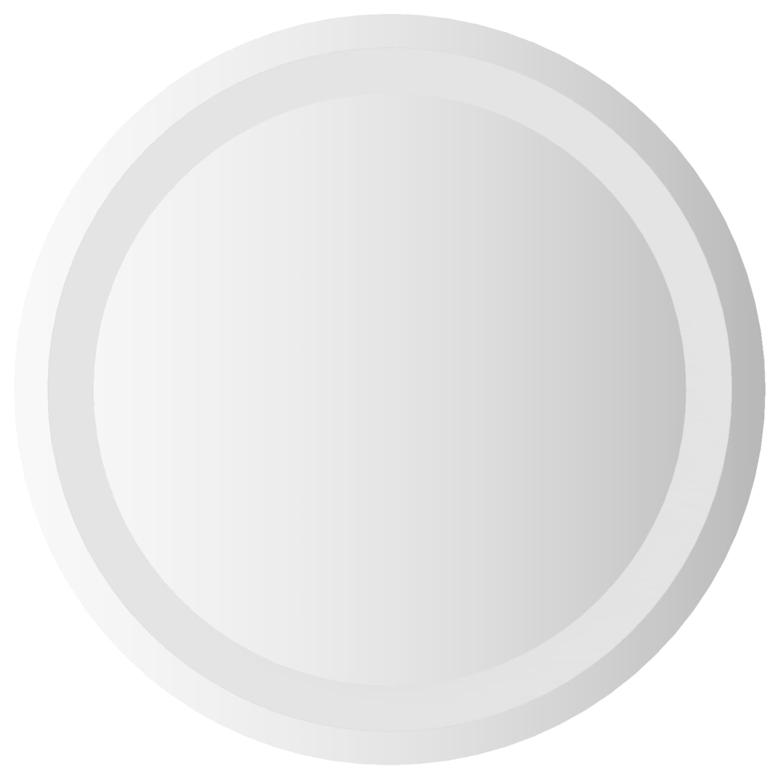 vidaXL LED Bathroom Mirror Transparent Ø 40 cm Tempered Glass 2