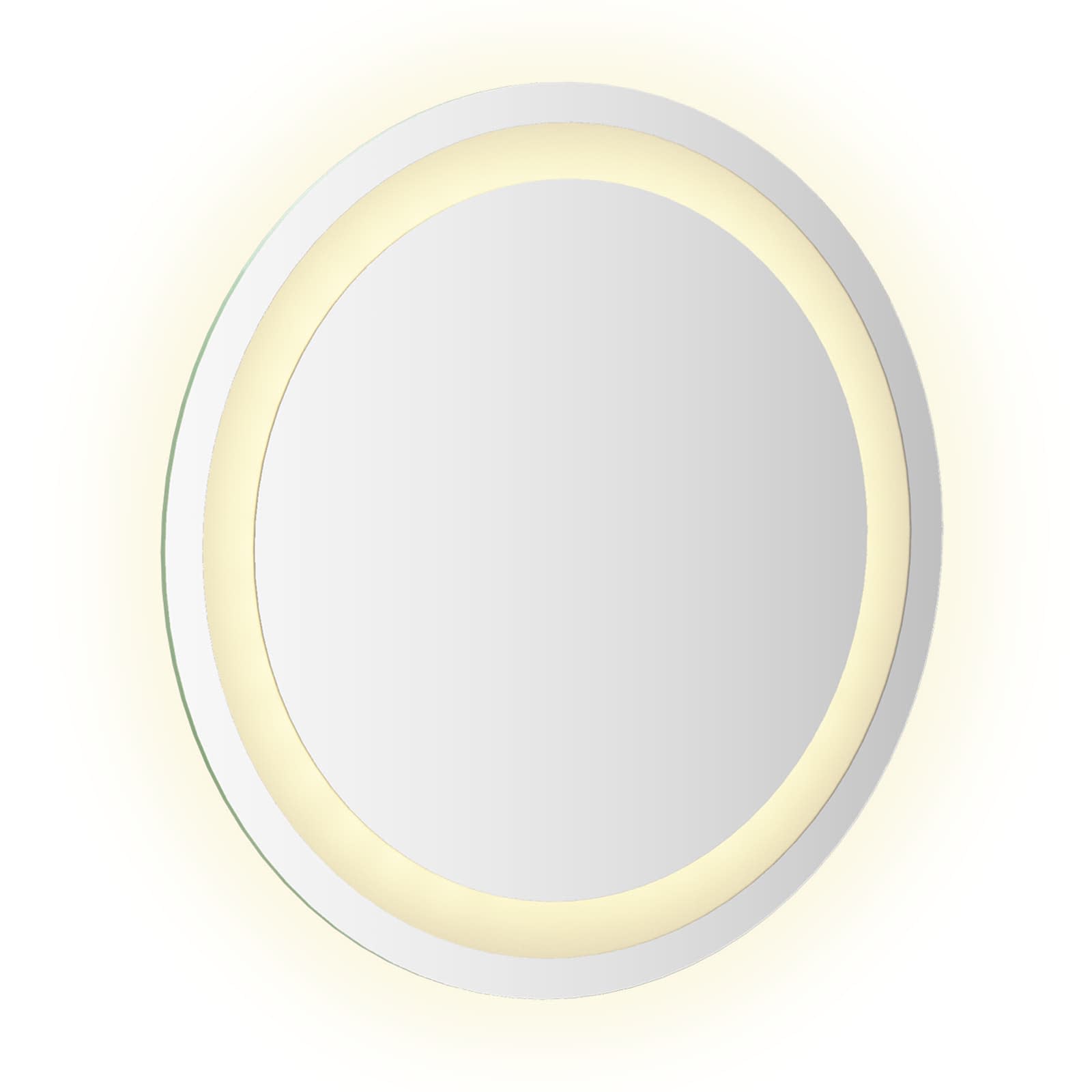 vidaXL LED Bathroom Mirror Transparent Ø 40 cm Tempered Glass 3