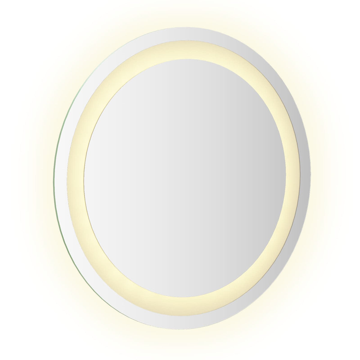 LED Bathroom Mirror Transparent Ø 30 cm Tempered Glass 40 cm 40 cm