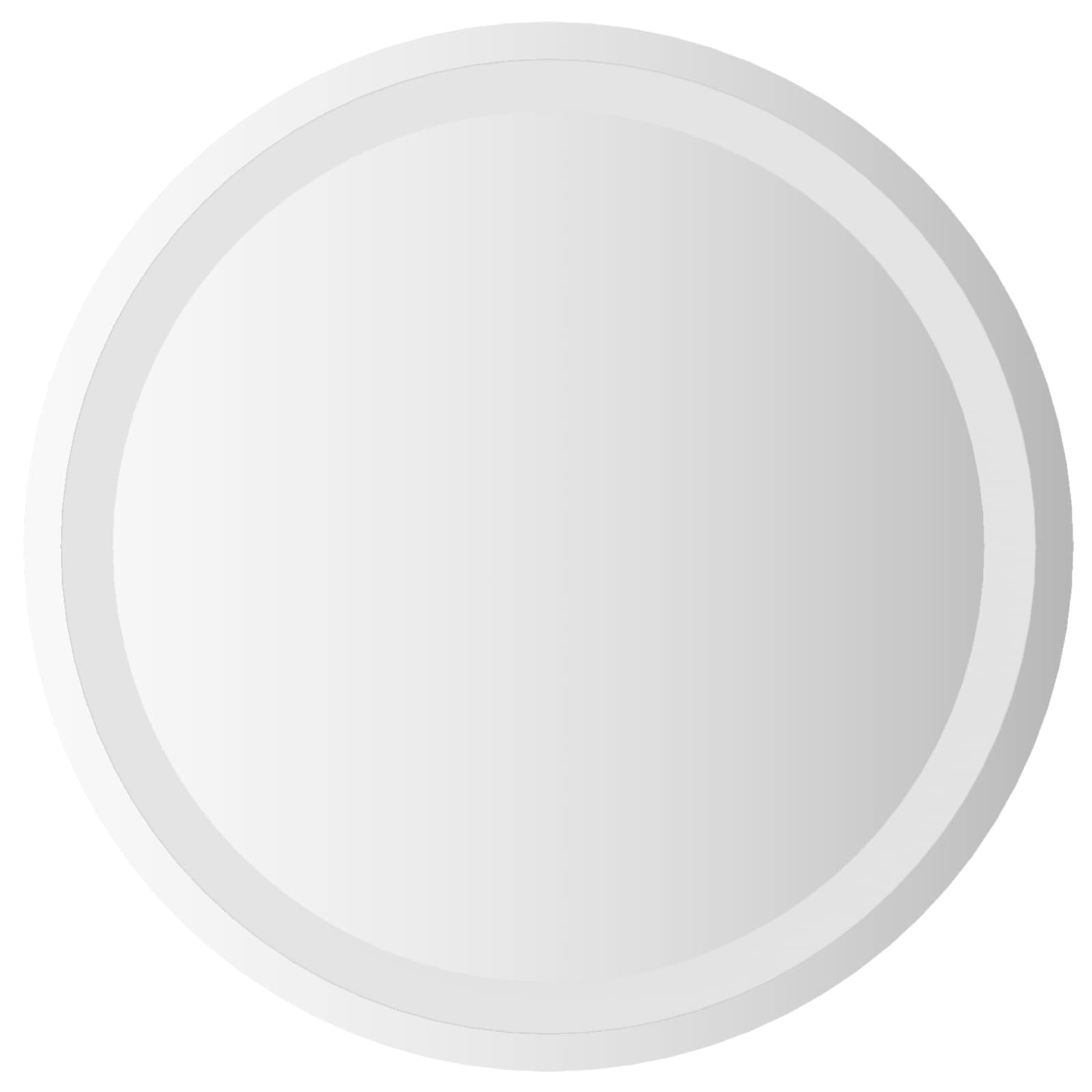 vidaXL LED Bathroom Mirror Transparent Ø 50 cm Tempered Glass 2