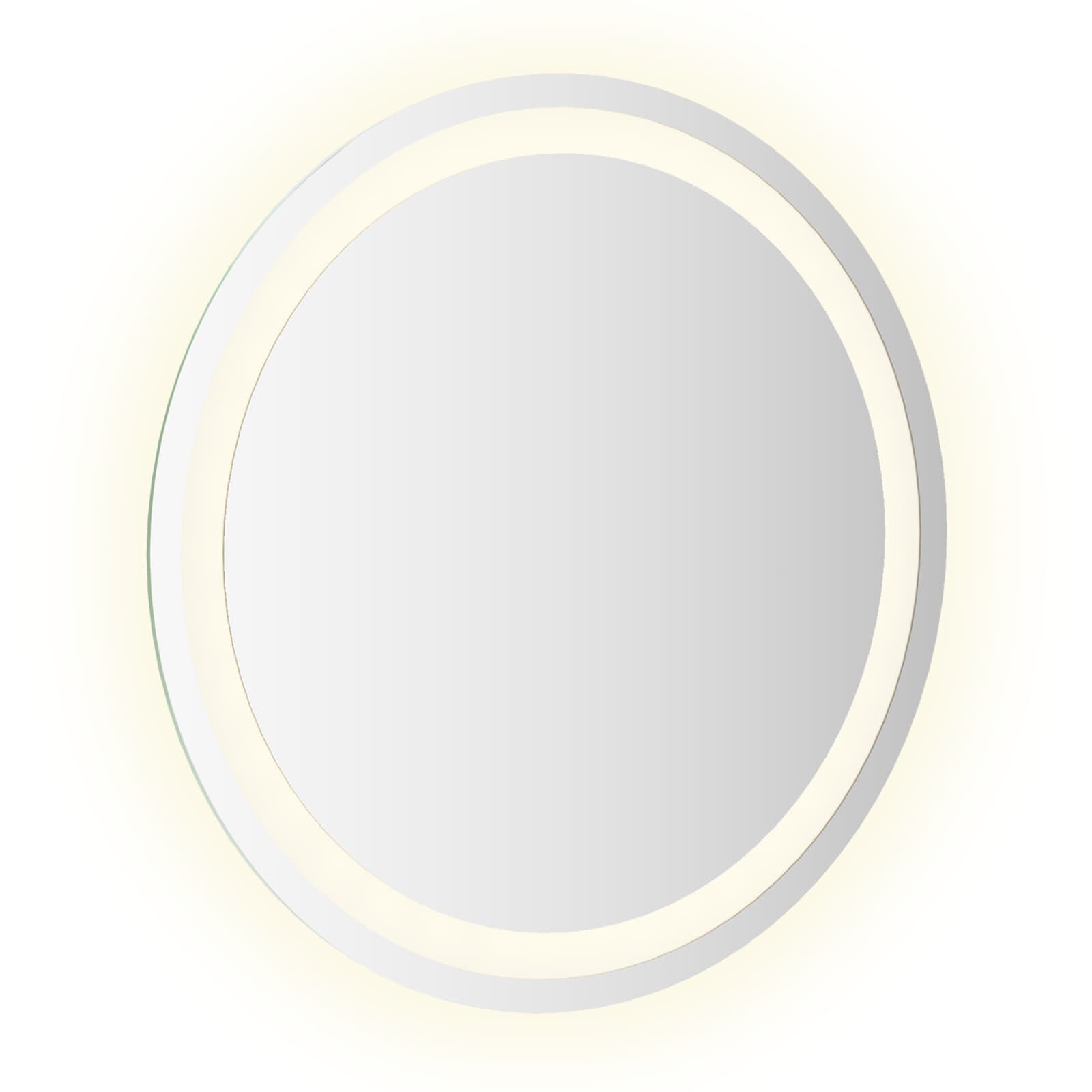 vidaXL LED Bathroom Mirror Transparent Ø 50 cm Tempered Glass 3