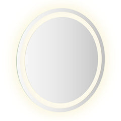 vidaXL LED Bathroom Mirror Transparent Ø 50 cm Tempered Glass 3