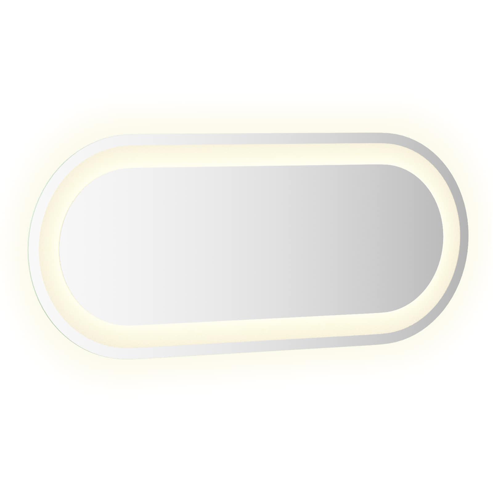 vidaXL LED Bathroom Mirror Transparent 70 x 30 cm Tempered Glass 3