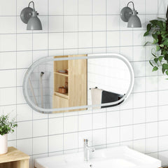 vidaXL LED Bathroom Mirror Transparent 100 x 45 cm Tempered Glass 1