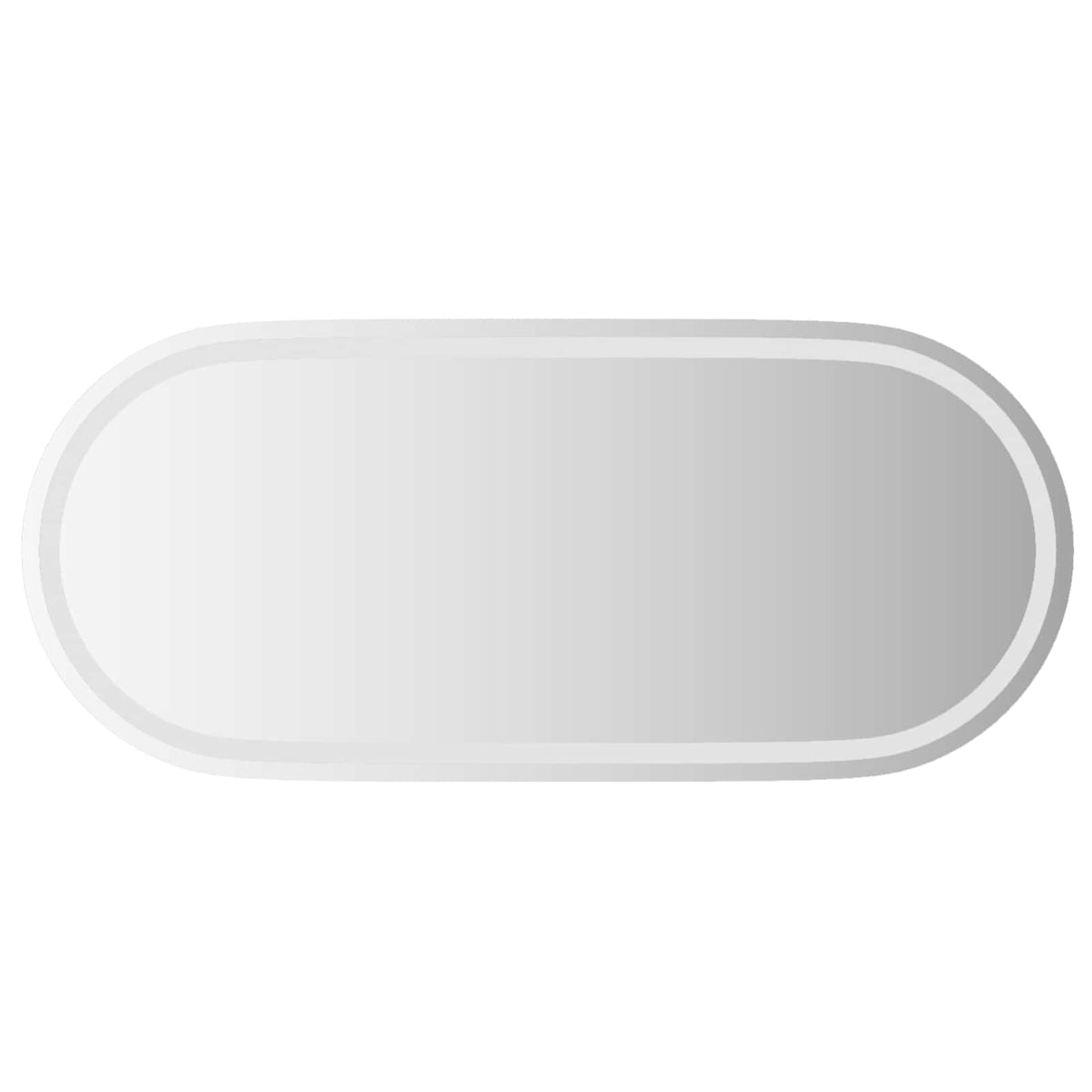 LED Bathroom Mirror Transparent Tempered Glass 100 cm 45 cm