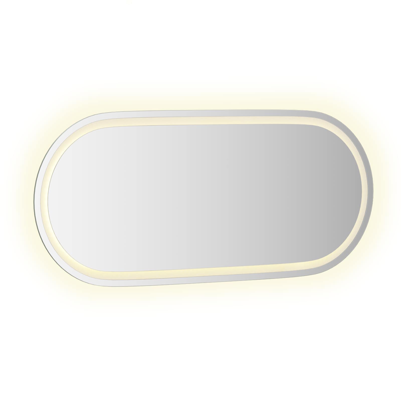 vidaXL LED Bathroom Mirror Transparent 100 x 45 cm Tempered Glass 3