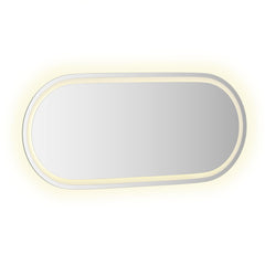 vidaXL LED Bathroom Mirror Transparent 100 x 45 cm Tempered Glass 3