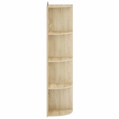 Corner Shelf 4-Tier 31.5 x 31 x 130 cm Engineered Wood Sonoma oak