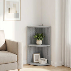 vidaXL Corner Shelf 2-Tier 41.5 x 41.5 x 72 cm Engineered Wood 1