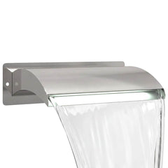 Pool Fountain Silver 45x26x13 cm Stainless Steel with LED