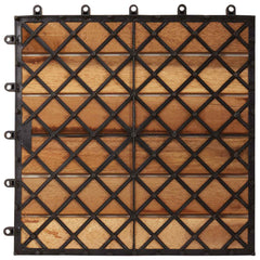 vidaXL Decking Tile 20 pcs Brown 30 x 30 cm Acacia Hardwood 3