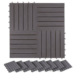 vidaXL Decking Tile 20 pcs Grey 30 x 30 cm Acacia Hardwood 2