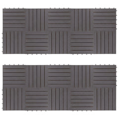 vidaXL Decking Tile 20 pcs Grey 30 x 30 cm Acacia Hardwood 4