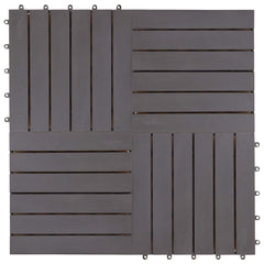 vidaXL Decking Tile 20 pcs Grey 30 x 30 cm Acacia Hardwood 5