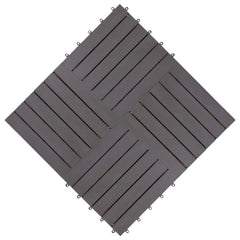 vidaXL Decking Tile 20 pcs Grey 30 x 30 cm Acacia Hardwood 6