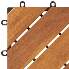 vidaXL Decking Tile 20 pcs Brown 30 x 30 cm Acacia Hardwood 6