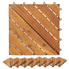vidaXL Decking Tile 20 pcs Brown 30 x 30 cm Acacia Hardwood 3