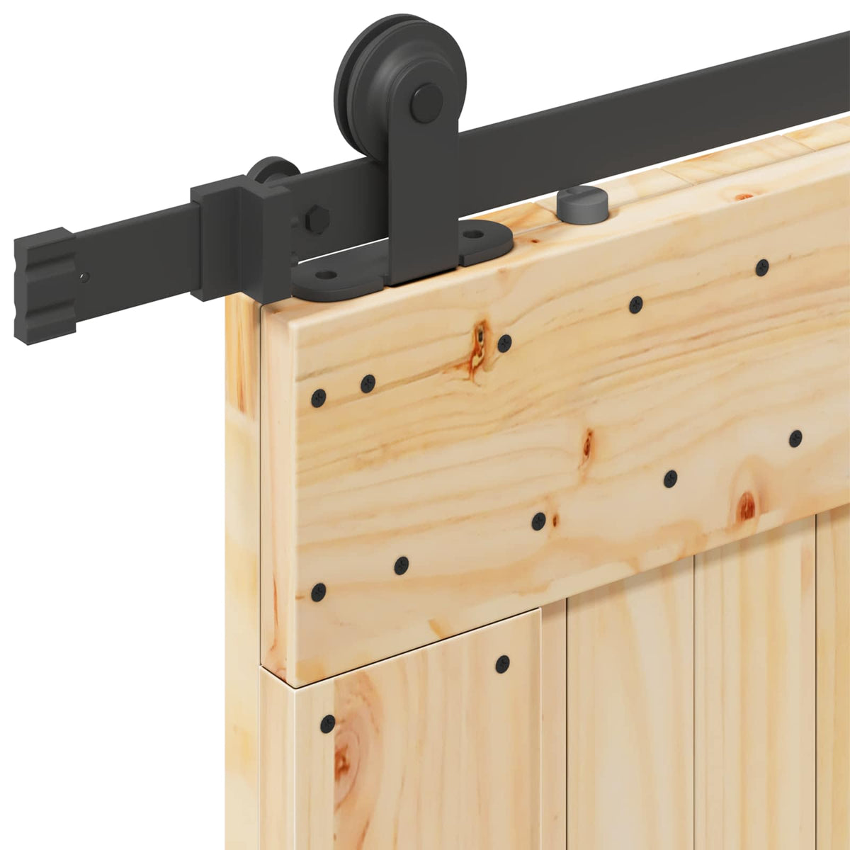 Sliding Door NARVIK Natural and Black 213.5 cm Square 85 cm