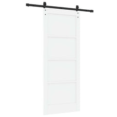 Sliding Door Engineered Wood White 152.5 cm