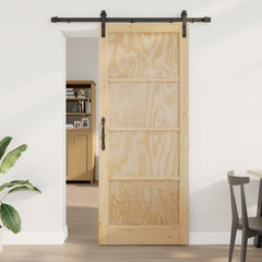 Sliding Door Engineered Wood Natural 86 cm 211 cm 152.5 cm