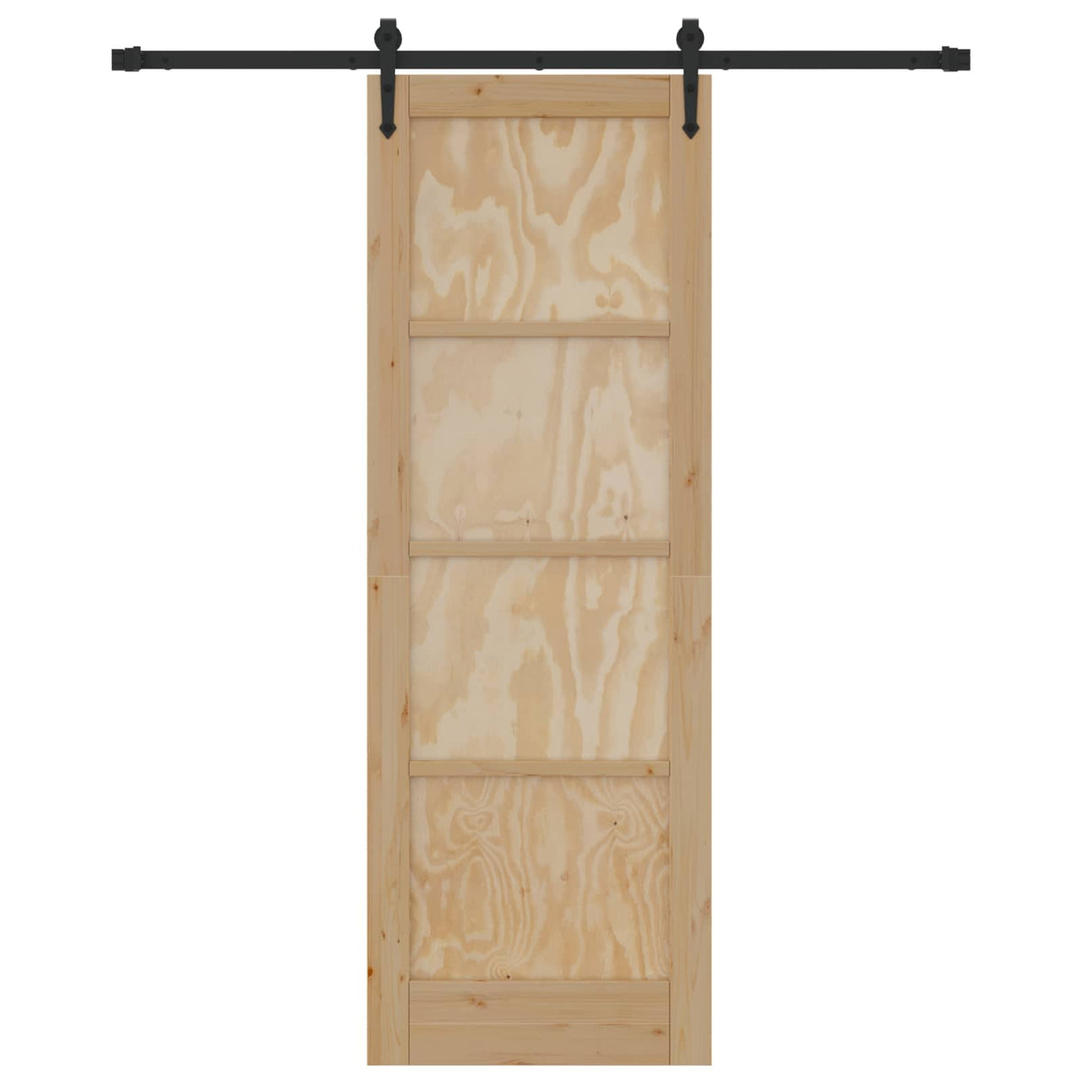 Sliding Door ORKDAL Engineered Wood 183 cm Natural and black 73.5 cm 211 cm